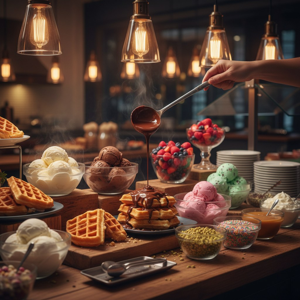 Waffle combo servis alanı